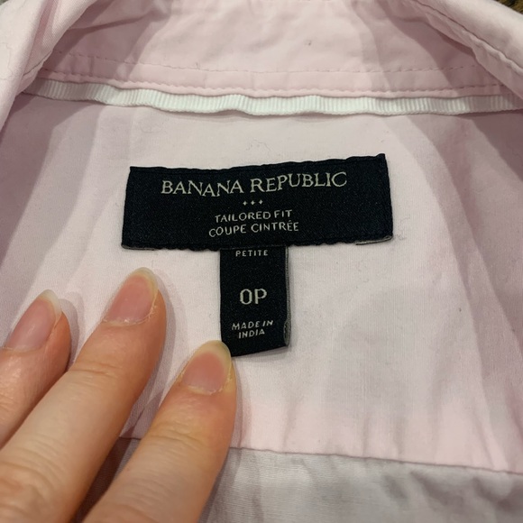Like New Banana Republic Women’s Dress Shirt Pink Size 0 Petite - Picture 2 of 5